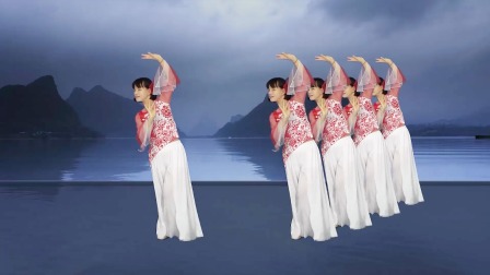 微妙广场舞《白狐》古典舞简单优美32步附分