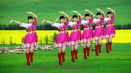 广场舞《敬你一碗青稞酒》歌曲豪迈动听 舞