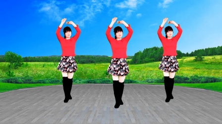广场舞《小花》流行热曲欢快32步美美的背面