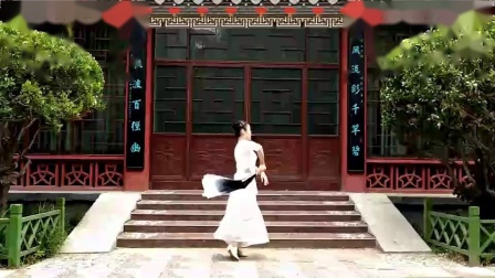 郑州宁宁广场舞《梁祝》古典大扇舞背面演示