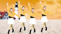 广场舞《过河》简单优美32步旋律一起都是回