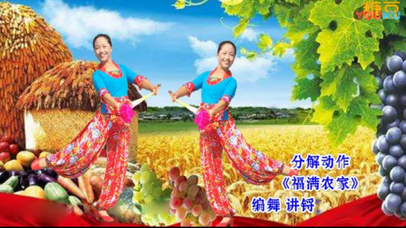 春英广场舞 扇舞《福满农家》正面背面分解