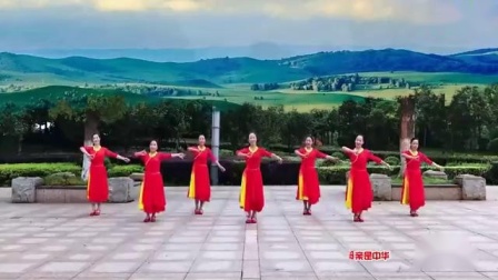 春英广场舞《母亲是中华》教学视频基础步慢