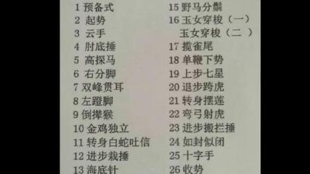 杨氏太极拳26式有口令字幕教程视频大全下载