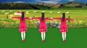 民族风格玫香广场舞《马背上的情歌》背面演