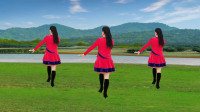 玫香广场舞《我在草原遇见你》背面演示广场