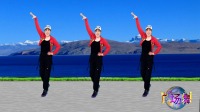 蓝天云广场舞《桃花错》滑步弹跳32步 一不