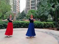 淡淡幽香广场舞《仙女湖》双人版形体舞