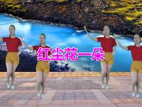 广场舞《红尘花一朵》动感三步踩版节奏轻快