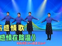 伤感情歌广场舞《感情在降温》DJ版流行32步