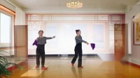 琴儿广场舞《打开幸福门》扇子舞正反面演示