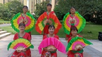 泽春广场舞《大姑娘美 大姑娘浪》扇子舞