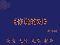 你说的对
