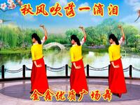 广场舞《秋风吹落一滴泪》背面演示韵味十足