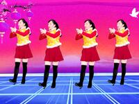 玫香广场舞《新年好运都来到》正面演示附教
