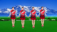 民族风广场舞《这里也是你的家》正面演示附