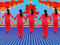 玫香广场舞《开门红》欢快喜庆腰鼓舞