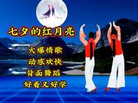 广场舞《七夕的红月亮》背面演示