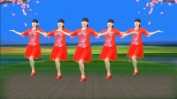 阳光香果广场舞《编花篮》正背面演示完整版