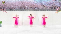 相悦夏天广场舞《三月桃花开》健身舞正背面