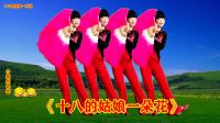 小慧广场舞扇子舞《十八的姑娘一朵花》简单